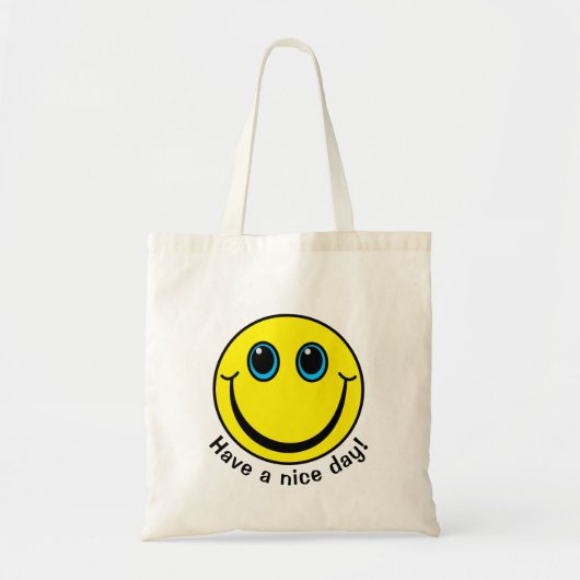 Face heb een leuke dag. tote bag (Voorkant)