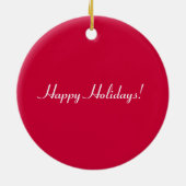 Face Holiday Ornament (Paars) (Achterkant)