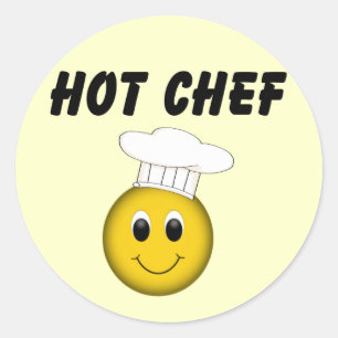 Face Hot Chef Ronde Sticker