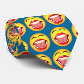 Face LOL Blue Fun Funny Laughing Stropdassen (Opgerold)