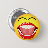 Face LOL Yellow Funny Custom Round Button (Voorkant /achterkant)