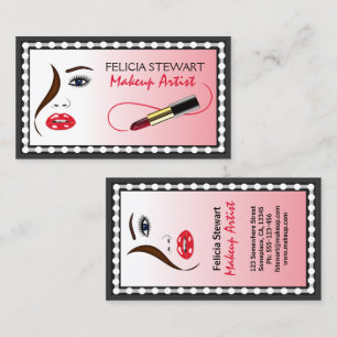 Face Makeup Artist Cosmetoloog Visitekaartjes