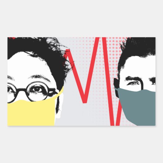 FACE MASK CORONA VIRUS AWARENESS Sticker (Voorkant)