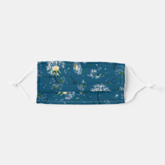 Face Mask Dandelion, Pusteblume blau Stoffen Mondmasker