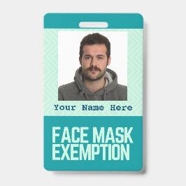 Face Mask Exemption Card ID Badge