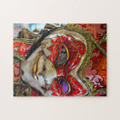 Face Mask Mardi Gras Louisana. Legpuzzel (Horizontaal)