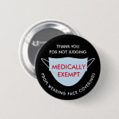 Face Mask Medically Exemption Ronde Button 5,7 Cm (Voorkant /achterkant)