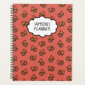 Face monstre d'Halloween sot - orange/gris (Devant)