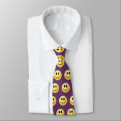Face Necktie (Paars) Stropdas (Gebonden)