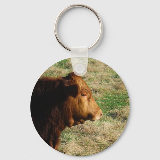 Face of Brown bull koe Sleutelhanger (Voorkant)