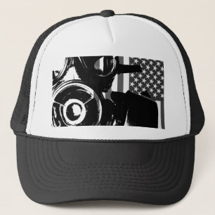FACE PALM Retro Gas Mask Trucker Pet/Pet 2 Pet