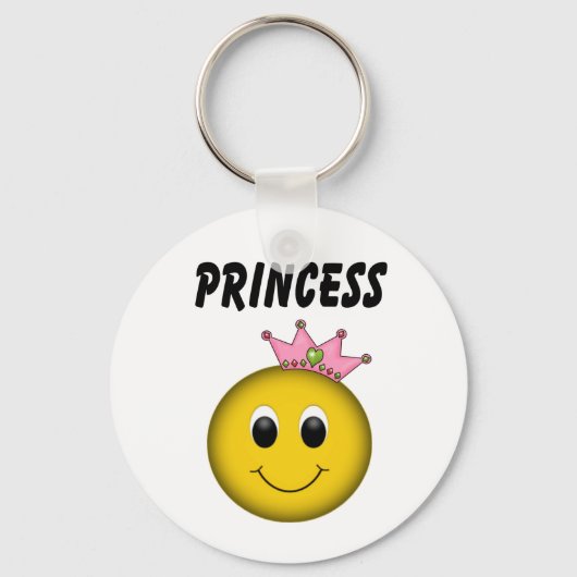 Face Princess met Crown Sleutelhanger (Voorkant)