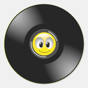 FACE RECORD ALBUM RONDE STICKER