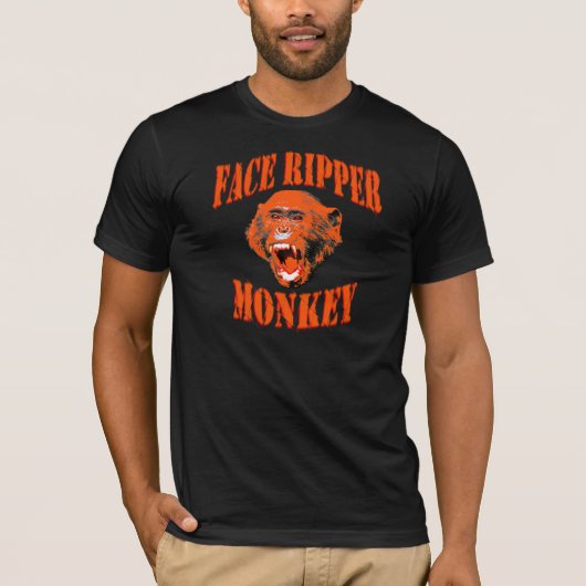 Face-Ripper-aap (oranje) T-shirt (Voorkant)