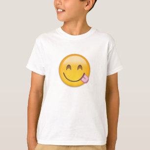 Face Savoring Delicious Food Emoji T-shirt