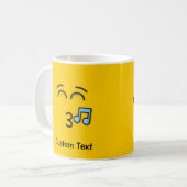 Face sifflante avec sourcils café Mug (Devant gauche)