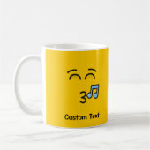 Face sifflante avec sourcils café Mug (Gauche)