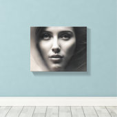 Face Sketch Canvas Afdruk (Insitu (Houten vloer))