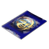 face soleil/ face lune carnet bleu foncé (Côté gauche)