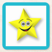 FACE STAR VIERKANTE KARTONNEN ONDERZETTER (Voorkant)