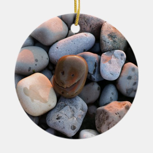 Face Stone Keramisch Ornament (Voorkant)