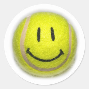Face Tennis Ball Ronde Sticker