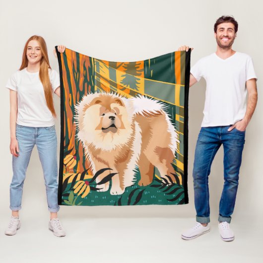 FACE THE SUN Chow fleece deken (In situ)