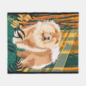 FACE THE SUN Chow fleece deken (Voorkant (Horizontaal))