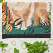 FACE THE SUN Chow keuken / hond show handdoek (Gevouwen)