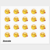 Face Throting a Kiss Emoji Ronde Sticker (Vel)