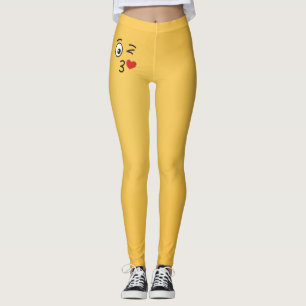 Face Throting a Kiss Leggings