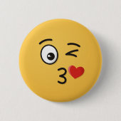 Face Throting a Kiss Ronde Button 5,7 Cm (Voorkant)
