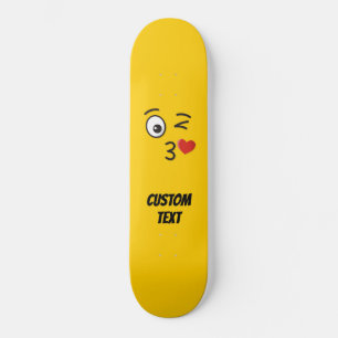 Face Throting a Kiss Skateboard