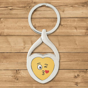 Face Throting a Kiss Sleutelhanger