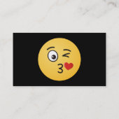 Face Throting a Kiss Visitekaartje (Achterkant)