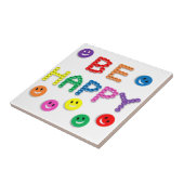 Face Wees blij Tegeltje (Zijkant)