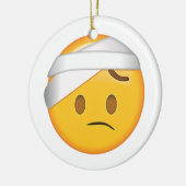 Face with Head-Bandage - Emoji Keramisch Ornament (Links)