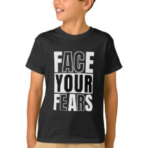Face Your Fears Typografie Motivatie Quote