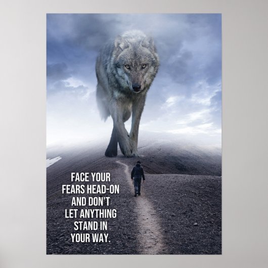 Face Your Fears - Wolf - Gymnase, Poster (Devant)