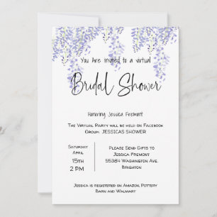 Facebook-aankondigingen van Virtual Bridal Wedding Aankondiging