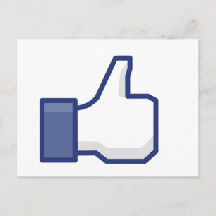 Facebook-achtige Button Briefkaart