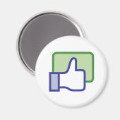Facebook-achtige Button Magneet (Voorkant / Achterkant)
