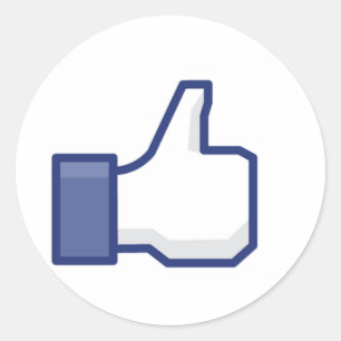Facebook-achtige Button Ronde Sticker
