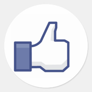 Facebook-achtige Button Ronde Sticker