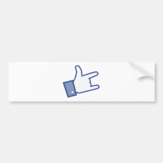 Facebook als You Rock-duim Rock-pictogram en Roll- Bumpersticker