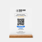 Facebook Avis QR Code Note Mon entreprise 5 étoile (Recto)