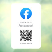 Facebook Beoordelingen | Zakelijke QR-code Minimaa Raamsticker (Vel 3)