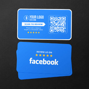 Facebook Business Review 5-sterren scannbare QR-co Visitekaartje