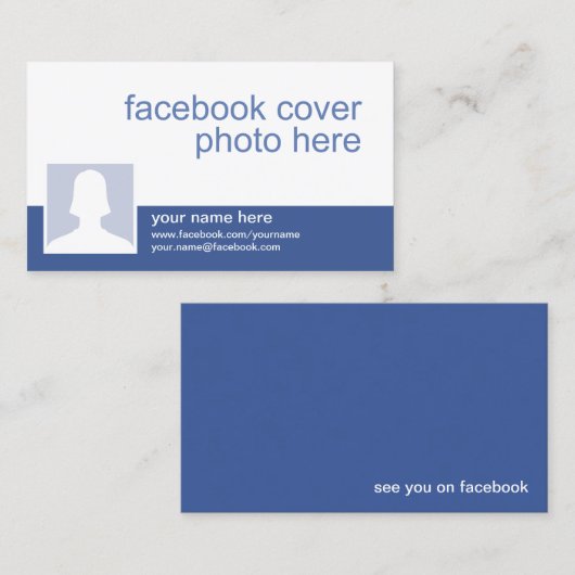Facebook CC0213 Visitekaartje (Voorkant / Achterkant)