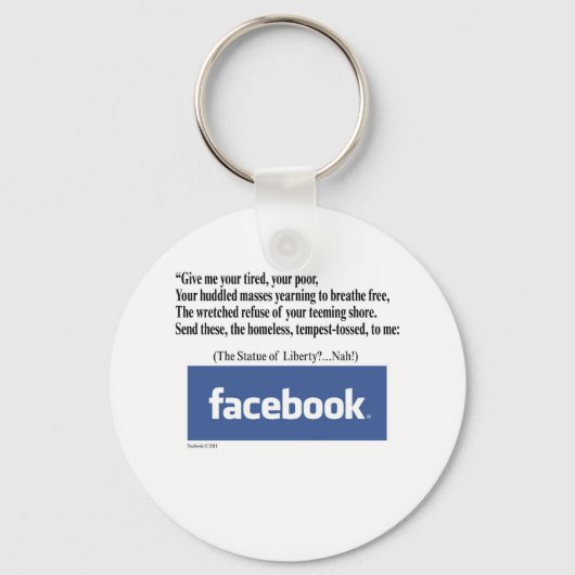 Facebook-concept Sleutelhanger (Voorkant)